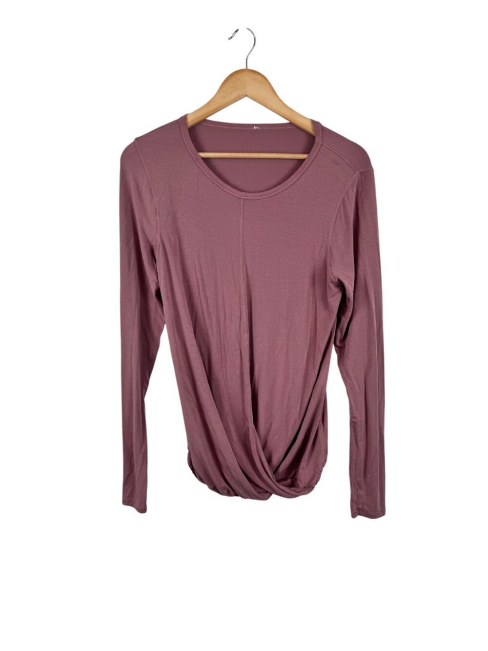 Lululemon Mauve Long-Sleeve Twist-Front Top Womens Size 8